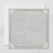 Baby shower Invitation Grey Chevron Stripe (Dos)