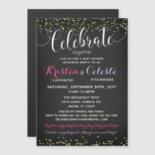baby shower Invitation, joint Friends Magnetische Uitnodiging