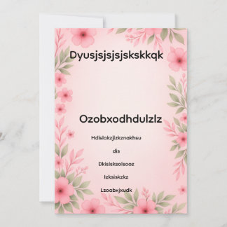 Baby shower invitation kaart