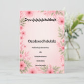 Baby shower invitation  kaart (Staand voorkant)