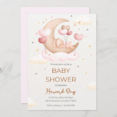 baby shower invitation lapin mignon (Devant / Derrière)