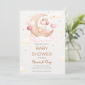 baby shower invitation lapin mignon (Debout devant)