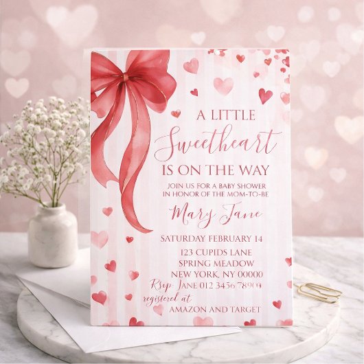 Baby shower invitation "Little Darling", Valentine