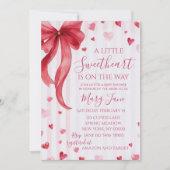 Baby shower invitation "Little Darling", Valentine (Devant)