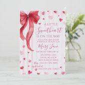 Baby shower invitation "Little Darling", Valentine (Debout devant)