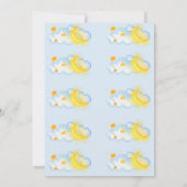 Baby shower Invitation Lune et Stars Thème (Dos)