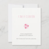 Baby shower Invitation Oiseau sur un thème rose de (Dos)