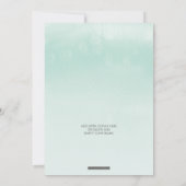 BABY SHOWER INVITATION ombre d'aquarelle menthe vi (Dos)