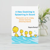 Baby Shower Invitation – Oopsie Ducky (Debout devant)