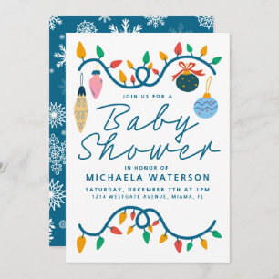 Baby shower   Invitation Ornements de vacances
