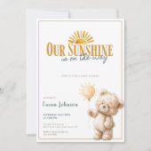 Baby Shower Invitation Our Sunshine (Devant)
