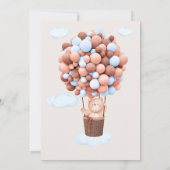 Baby shower Invitation Ours bleu Bearly Attendre!  (Dos)