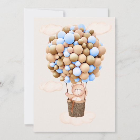 Baby shower Invitation Ours, on peut attendre vite (Dos)