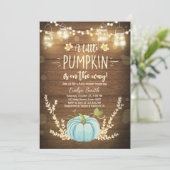 Baby shower invitation Petit Citrouille Automne Ru (Debout devant)