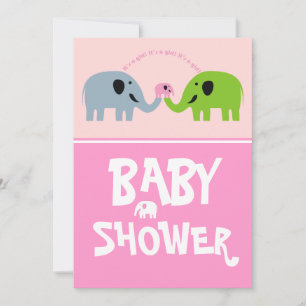 Baby shower Invitation-Pink Kaart