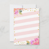 Baby shower Invitation Pink Peach Gold Kaart (Achterkant)