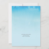 BABY SHOWER INVITATION pluie coeur aquarelle vert (Dos)