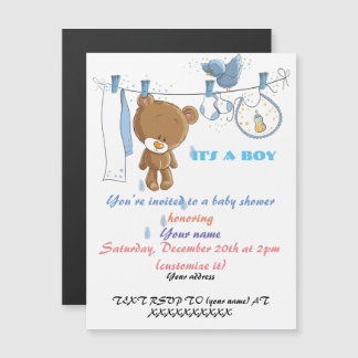 Baby shower Invitation pour un bébé garçon