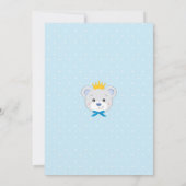 Baby Shower invitation prince bear (Dos)