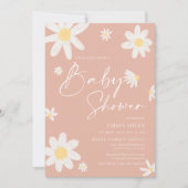 Baby shower Invitation rose pâle (Devant)