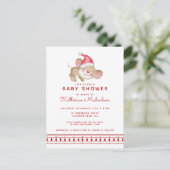 BABY SHOWER | Invitation Souris Joyeux Noël (Debout devant)