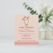 BABY SHOWER | Invitation Souris Joyeux Noël (Debout devant)