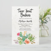 Baby shower Invitation taco sur les bébés (Debout devant)