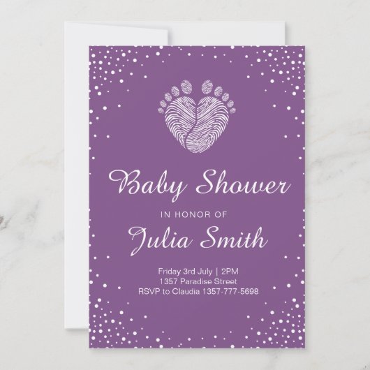 Baby shower invitation unisex (Devant)
