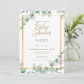 Baby shower Invitation Verdure Boho Garden (Debout devant)