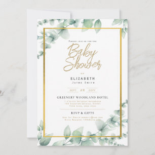 Baby shower Invitation Verdure Boho Garden