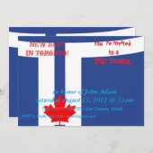 Baby Shower Invitation with Flag of Toronto (Devant / Derrière)