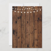 Baby shower Invitation Wood Rustic Lights Couple P (Dos)