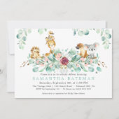 baby shower invitations | Australian Safari Kaart (Voorkant)