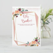 Baby Shower Invitations Carte Pour Garçon & Fille (Debout devant)