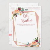 Baby Shower Invitations Carte Pour Garçon & Fille (Devant / Derrière)