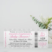 Baby shower Invitations de billets, Fille (Debout devant)