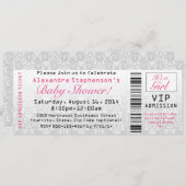 Baby shower Invitations de billets, Fille (Devant / Derrière)
