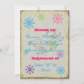 Baby shower Invitations de rennes de bois (Dos)