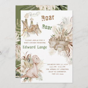 Baby Shower Invitations Dinosaur Boy Kaart