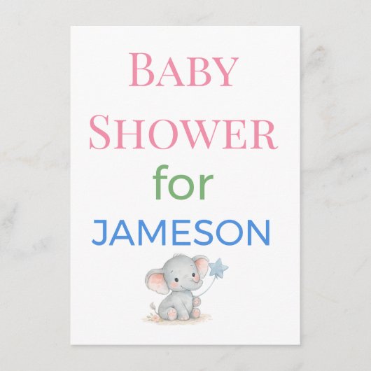 Baby Shower Invitations Enclosure Cards Signs | De (Devant)