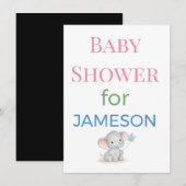 Baby Shower Invitations Enclosure Cards Signs | De (Devant / Derrière)