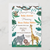 Baby shower invitations jungle (Devant)