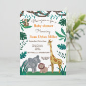 Baby shower invitations jungle (Debout devant)
