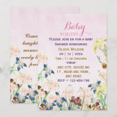 Baby shower invitations kaart (Voorkant / Achterkant)