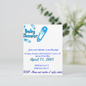 baby shower Invite-Boy Kaart (Staand voorkant)