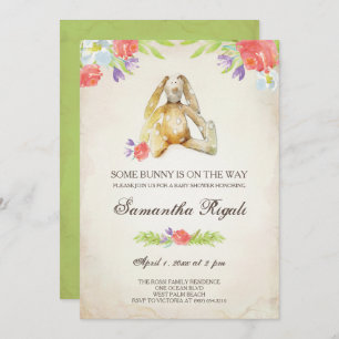 baby shower Invite ~ Bunny Invitation Kaart