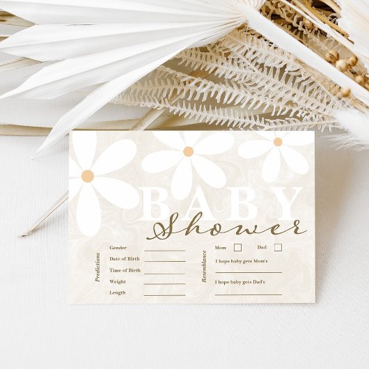 Baby shower Jardin de marais Cartes de prédictions