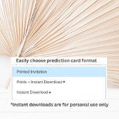 Baby shower Jardin de marais Cartes de prédictions