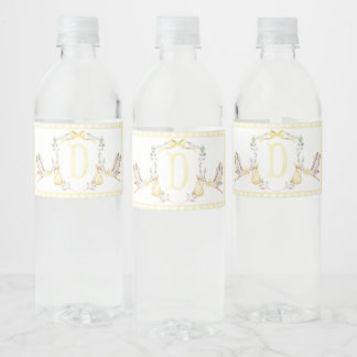 Baby shower jaune Bouteille Étiquettes 