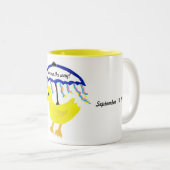 Baby shower jaune Ducky Favoriser Mug (Devant droit)
